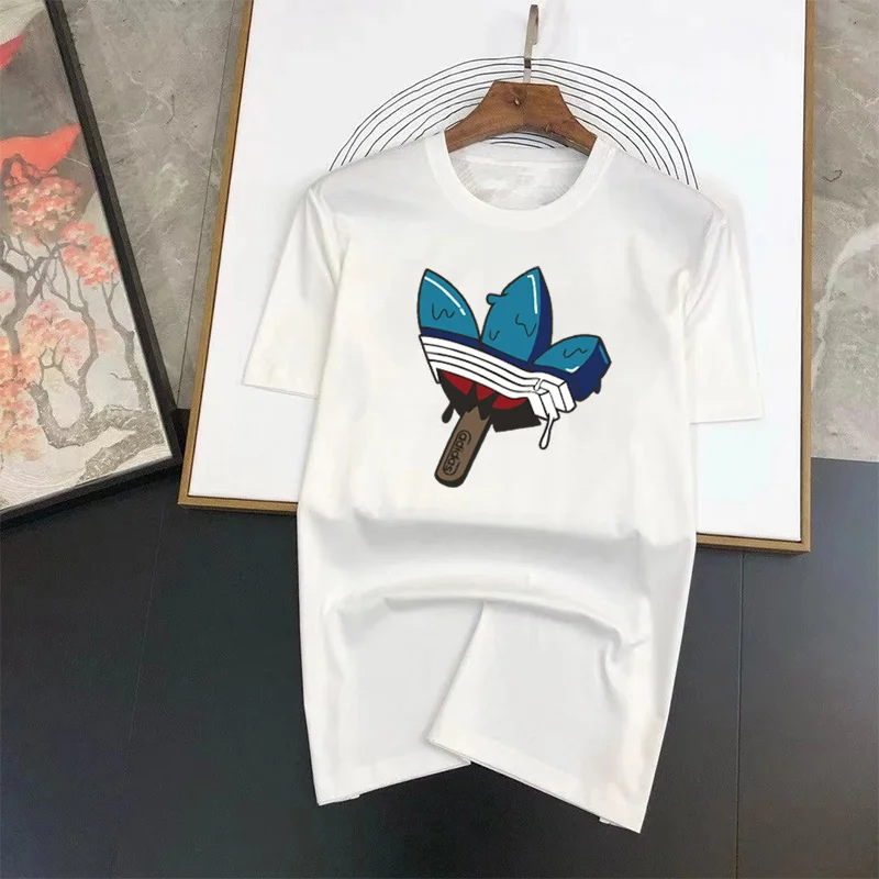 

Ice cream Cartoon Humor Printing Lover Women Short Sleeves Casual T-Shirts Breathable 100%Cotton Tees Summer Street Tshirt Mens