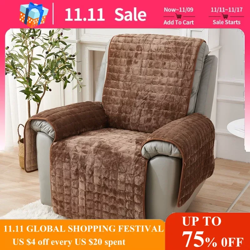 

1/2/3 Seat Recliner Sofa Cover Non-Slip Armchair Cover Super Soft Single Sofa Case Relax Chair Slipcover Funda Sillon Reclinable