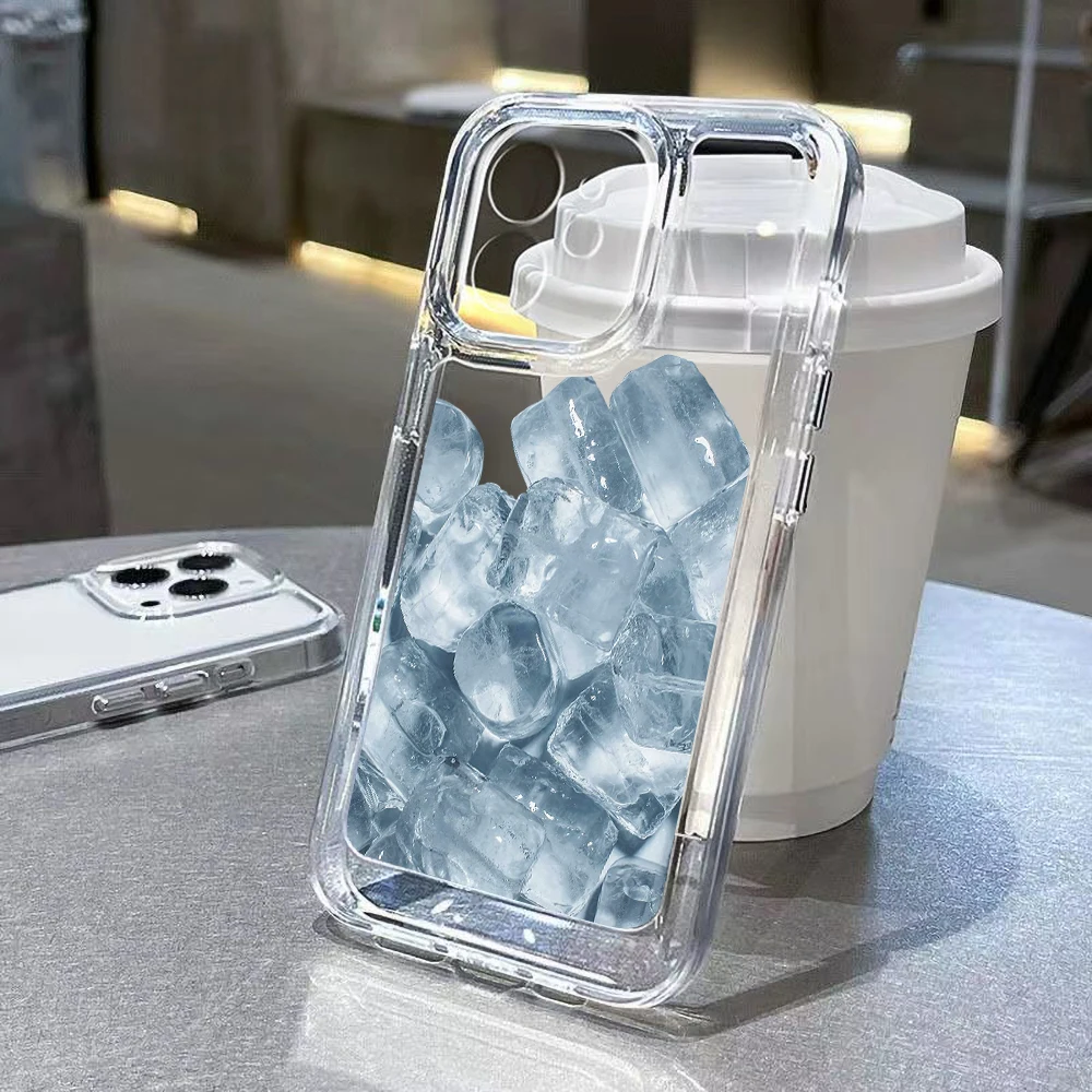 Phone Case For Iphone 14 Pro Max Clear Cases Iphone 11 12 13 Pro Max X XR XS Max 7 8 14 Plus SE 2020 Ice Coffee Shockproof Cover