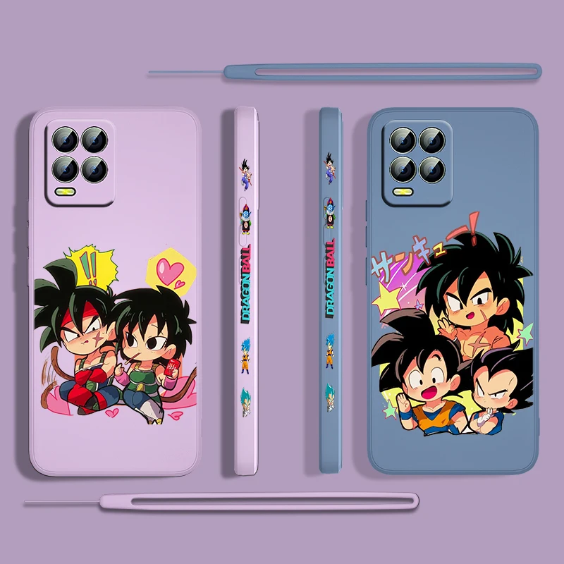 

Anime DBZ Dragon Ball For OPPO Realme 50i 50A 9i 8 6 Pro Find X3 Lite GT Master A9 2020 Liquid Left Rope Phone Case Capa Cover