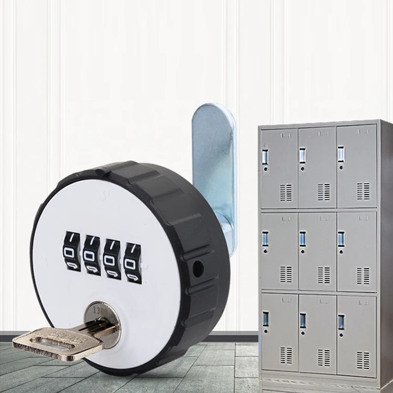 

Digital Combination Cam Lock Universal Lock Locker for Cabinet Door Round Mechanical Turn Tongue Lock Password Safe Lock W/ Keys