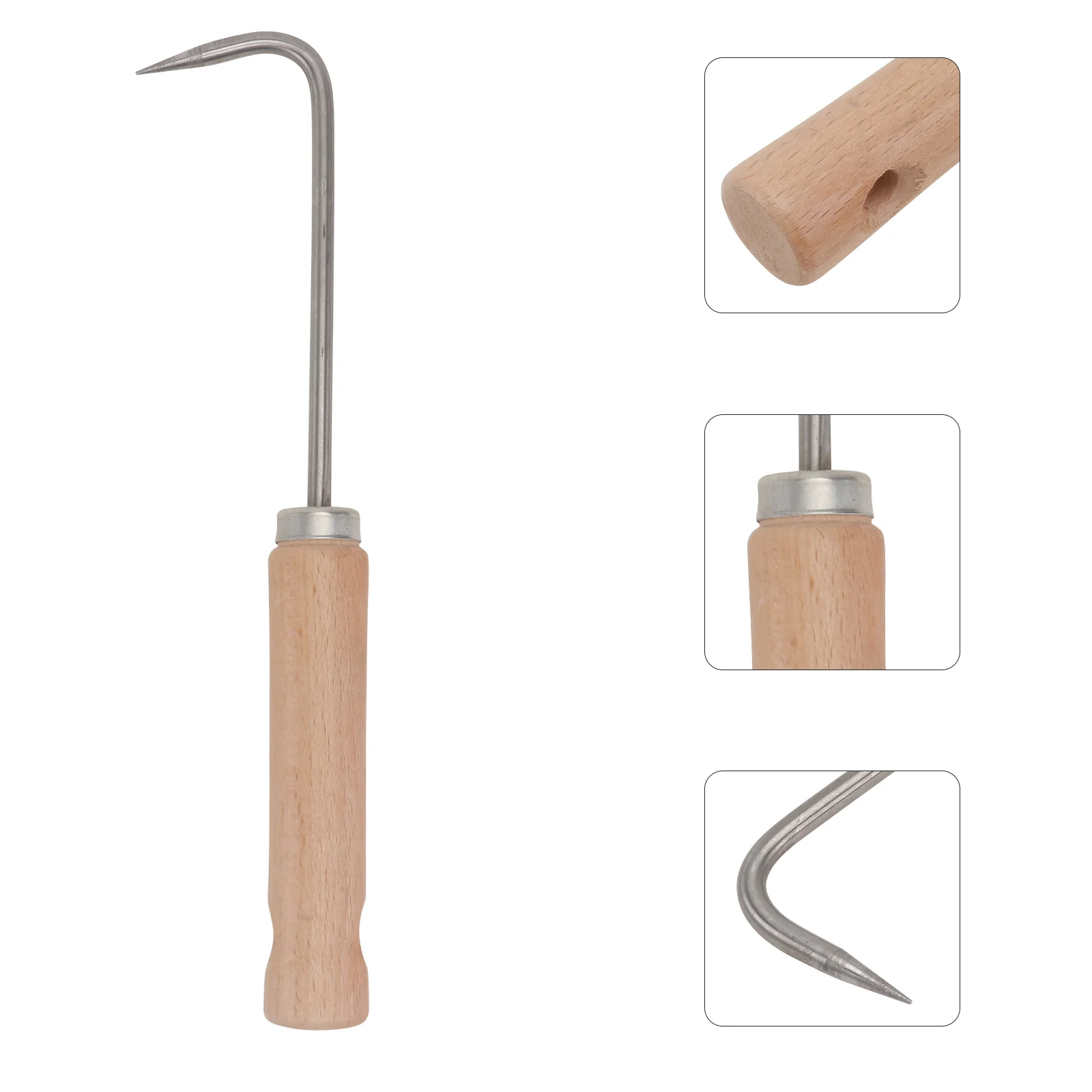 

Weeder Garden Hand Weeder Stainless Steel Crevice Weeding Tool with Wood Handle for Planting Weeding Garden Courtyard Trimming