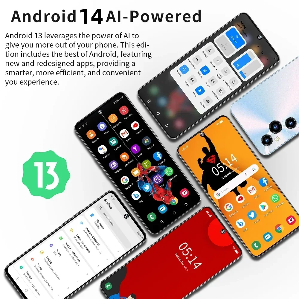 S30 Ultra 5G Глобальная версия 7 3HD Экран 22 ГБ + 2T 8000 мАч Android14 Мозговая мощность Dual Sim Face