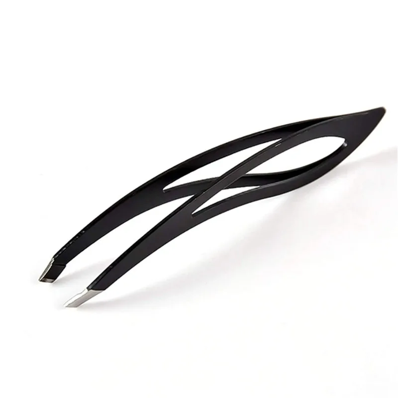 

1PC Professional Stainless Steel Eyebrow Slant Tip Hair Removal Tweezers Slanted Flat Point Tip Removal Eye Brow Makeup Tool