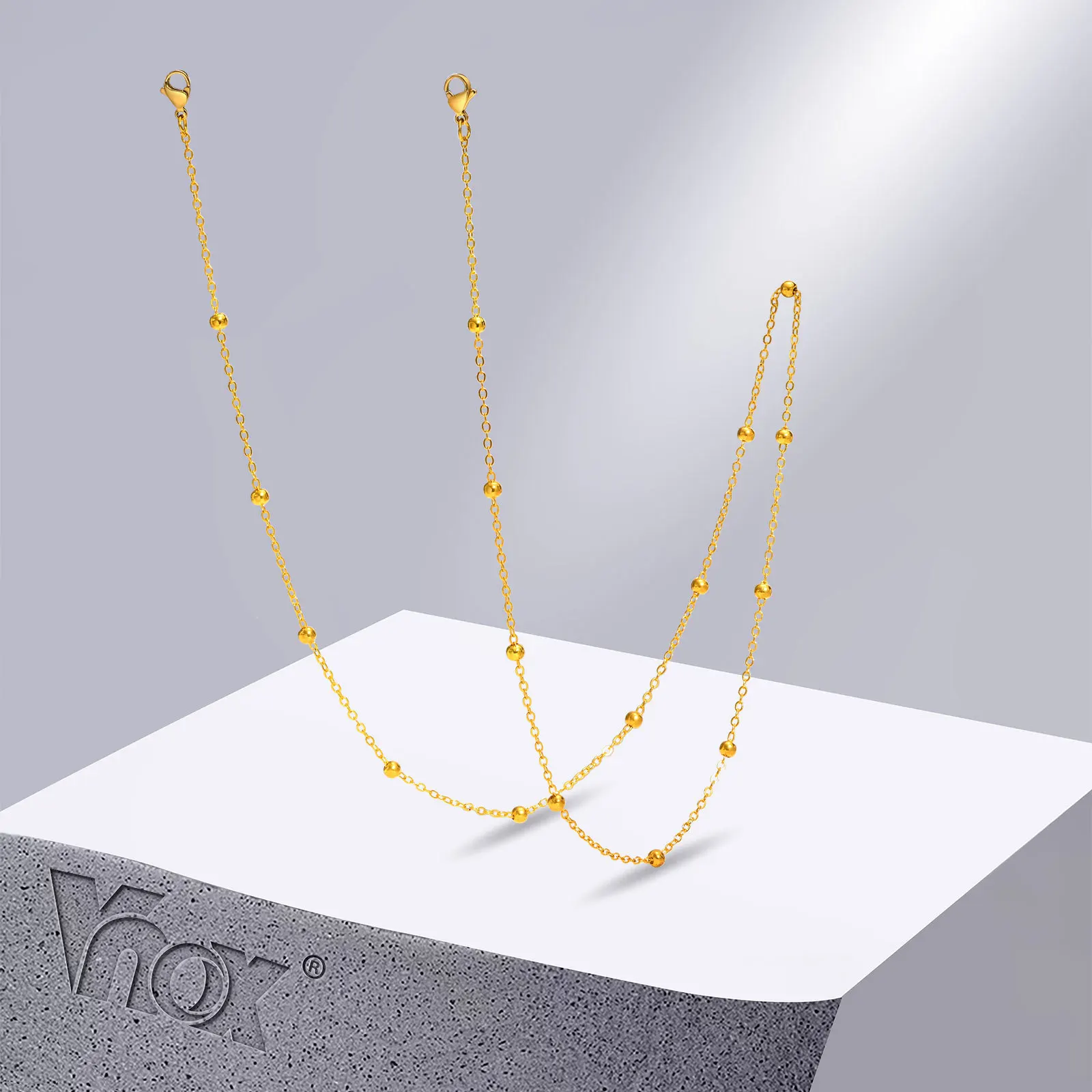 

Vnox New Fashion Women Gold Color Sunglasses Chains,Anti-Falling Glasses Eyeglasses Cord Satellite Chain Necklaces to Her Gifts
