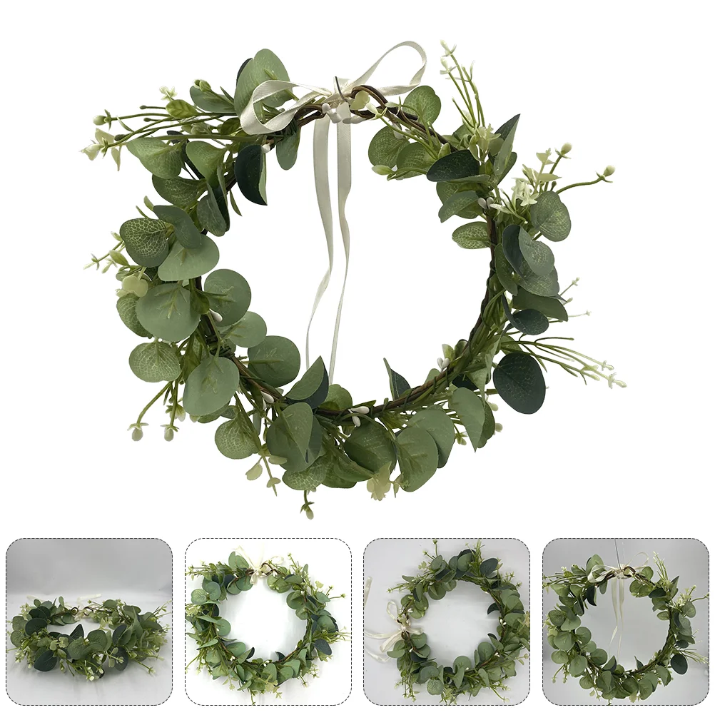 

Wedding Flower Wreath Eucalyptus Bridal Headband Head Hair Leaf Headdress Garland Floralphoto Headpiece Props Christmas