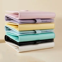 a6 pu leather loose leaf notebook cover macaroon color diy journal agenda planner cover 6 ring binder notebook cover stationery