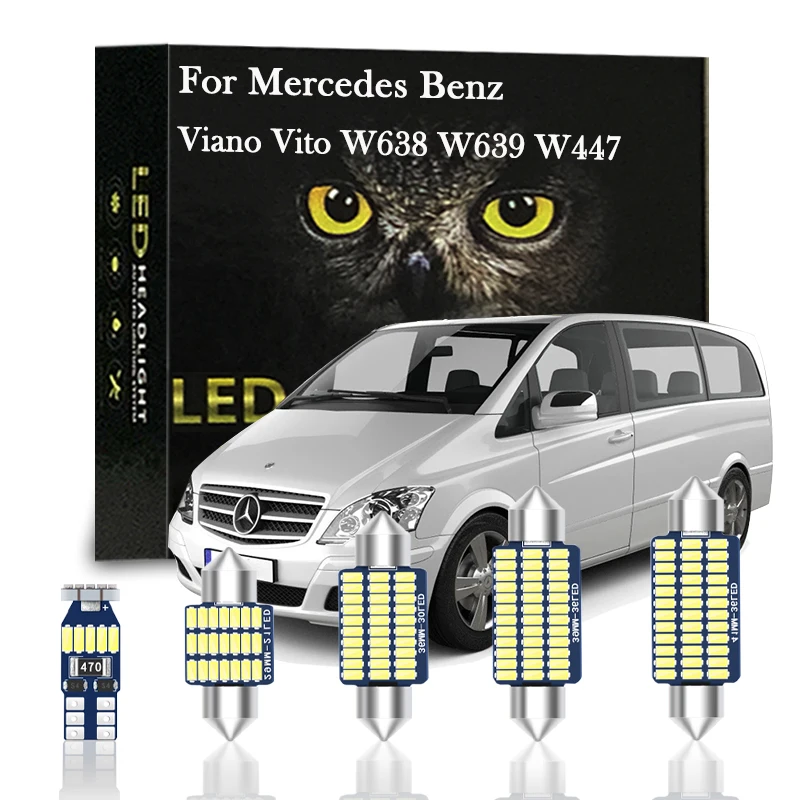 

Canbus For Mercedes Benz Viano Vito W638 W639 W447 1996-2012 2013 2014 2015 2016 2017 2018 Accessories LED Interior Light