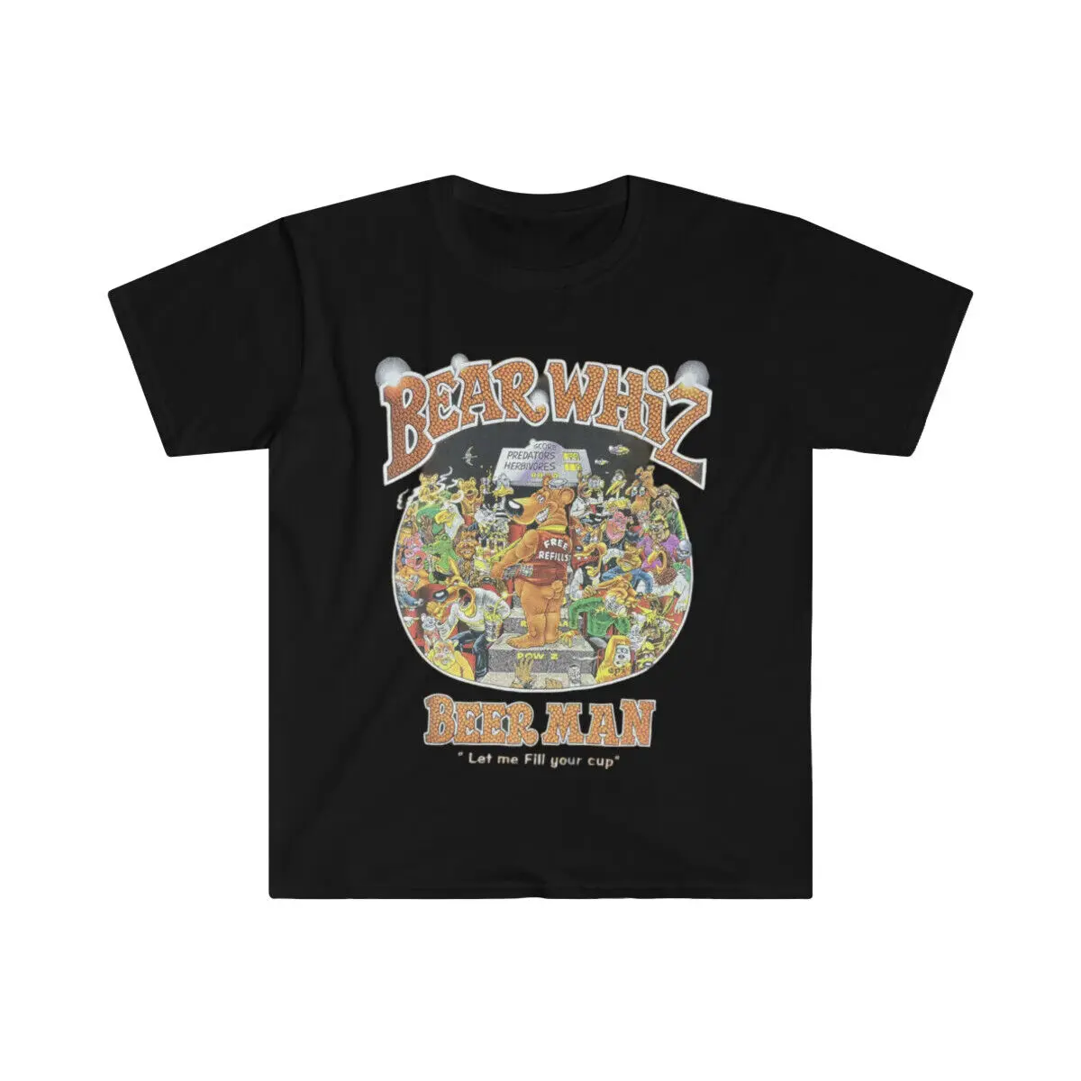 Футболка из мягкого хлопка с изображением медведя белого пива