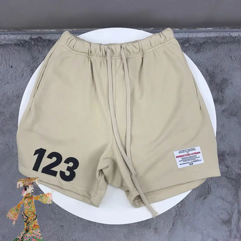 

Drop Shipping RRR123 Shorts Letter Print Cotton Khaki Short Pants RRR 123 Men Women Casual Shorts