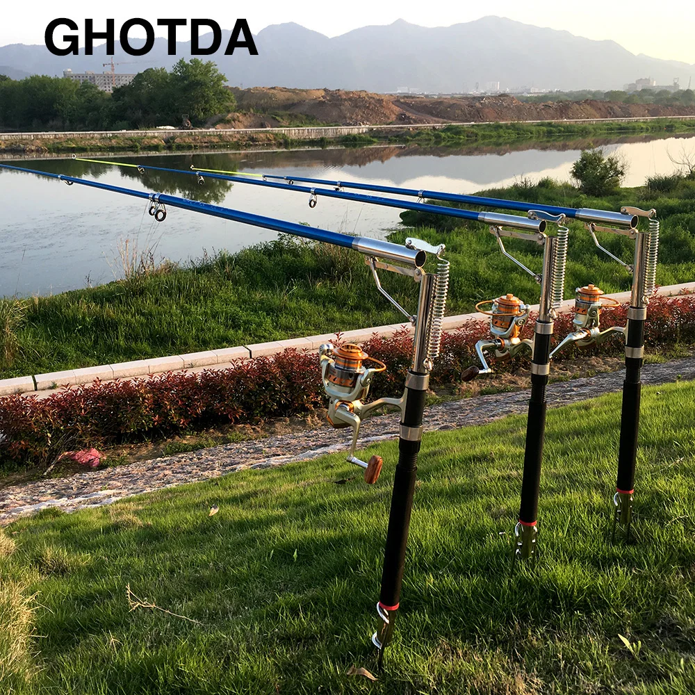 

Автоматическая Удочка для приманки GHOTDA, очень чувствительная рыболовная удочка из нержавеющей стали для реки, озера, 2,1 м, 2,4 м, 2,7 м, телескоп...