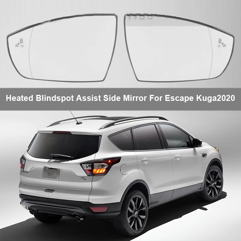 

Car Rearview Mirror Glass Lens Side Mirror Reflector Lens With Heated Blind-Spot Assist For Ford Escape 2020