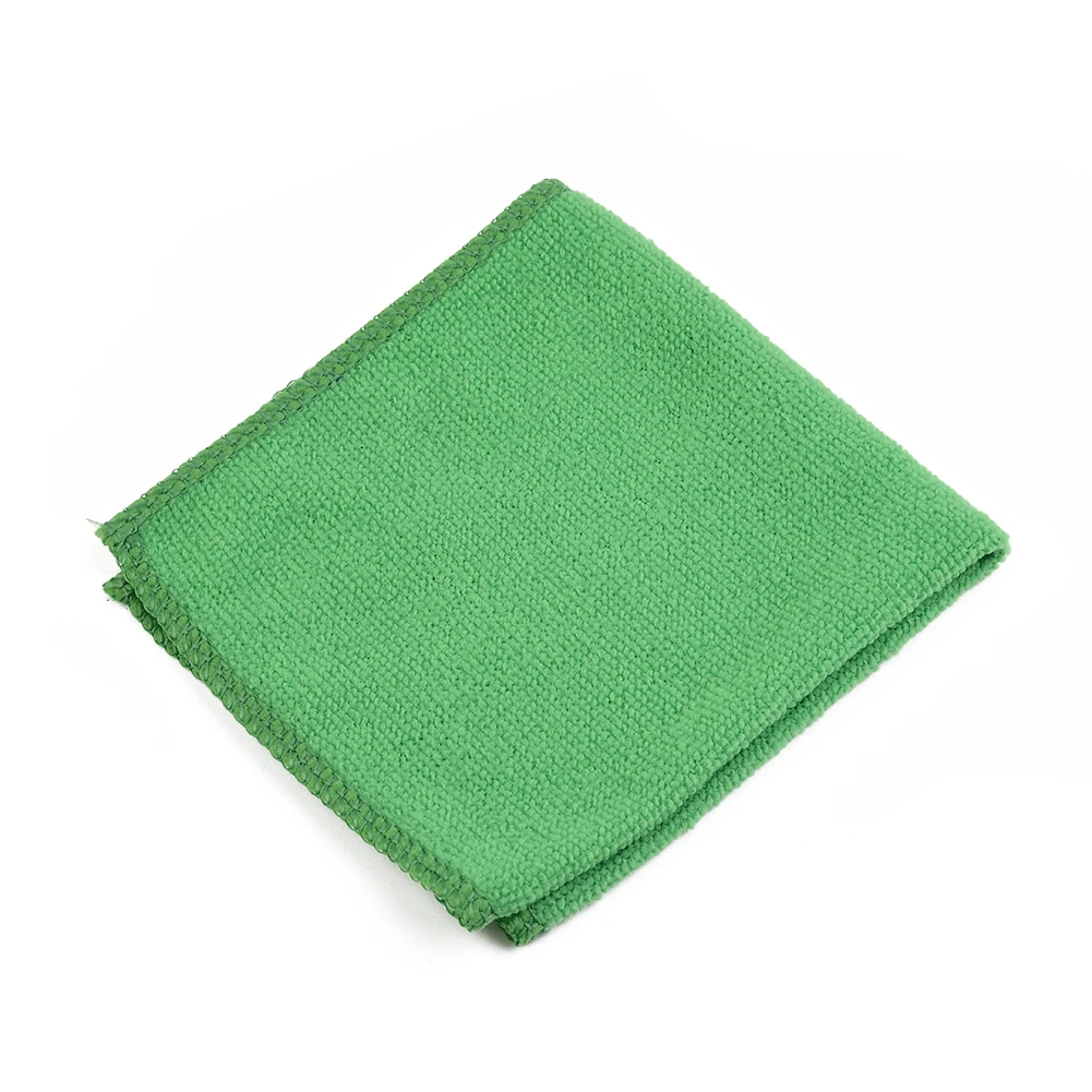 

10*Green Microfiber Car Body Care Cleaning Towels Soft Cloths 9.84*9.84inches 25 X 25 Cm / 9.84 Inches X 9.84 Inches