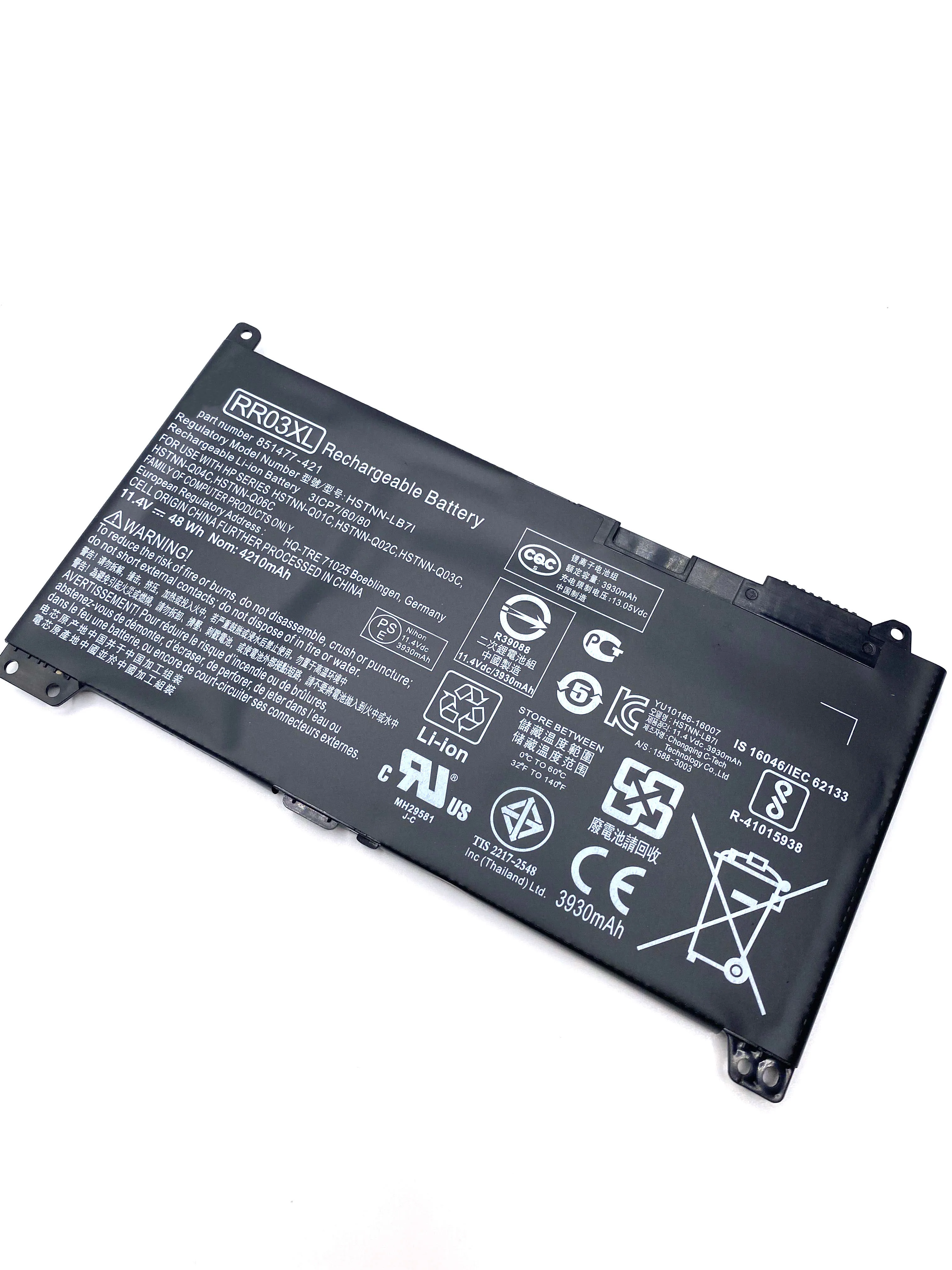 Новый аккумулятор для ноутбука RR03XL HP ProBook 430 440 450 455 470 G4 G5 HSTNN-PB6W HSTNN-UB7C HSTNN-LB71 Q01C 851477