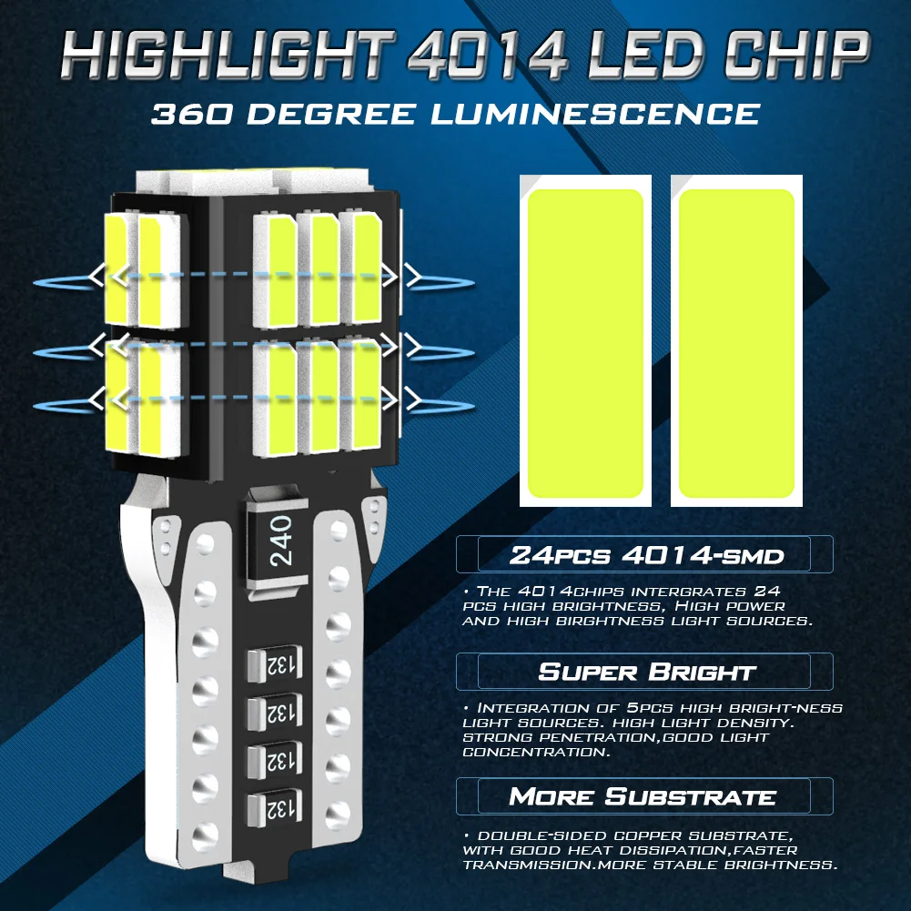 2 шт. автомобильные лампы T10 W5W для Mazda MX5 CX5