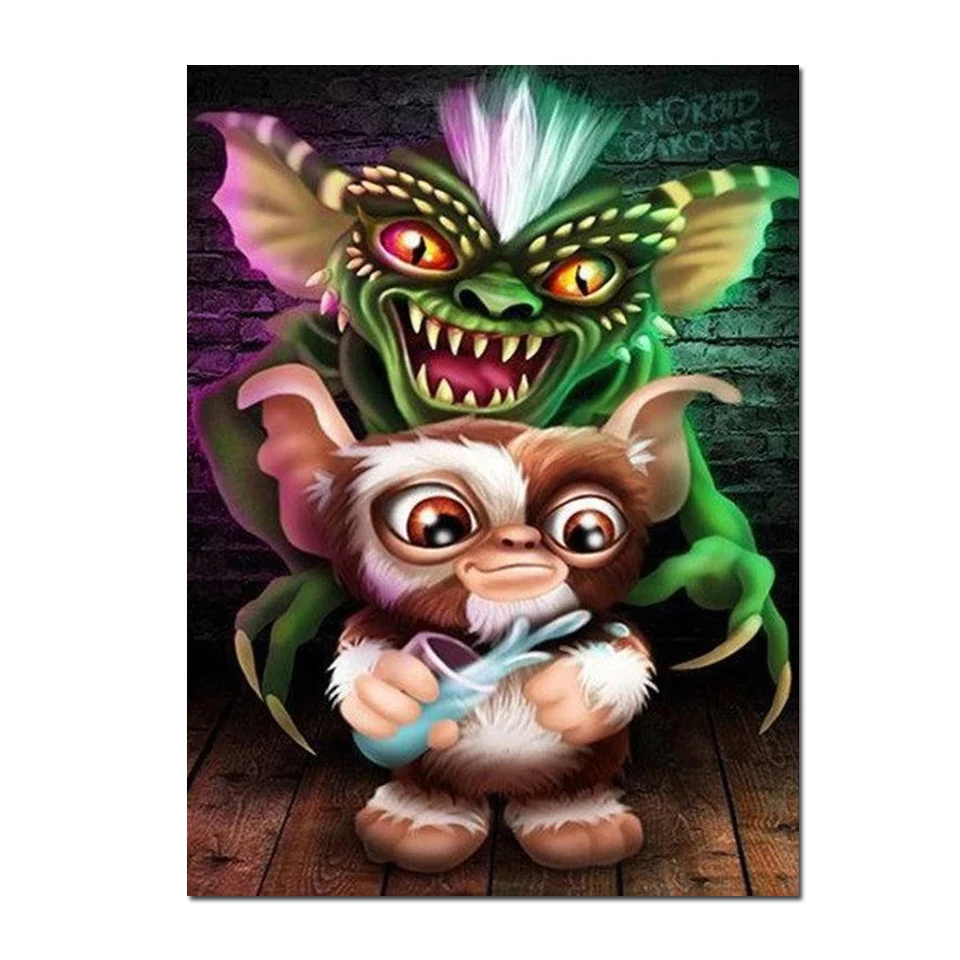 

5D Diamond Painting Cartoon STRIPE AND GIZMO GREMLINS Full Diamond Embroidery Cross Stitch Kits Mosaic Picture Wall Decor Gift
