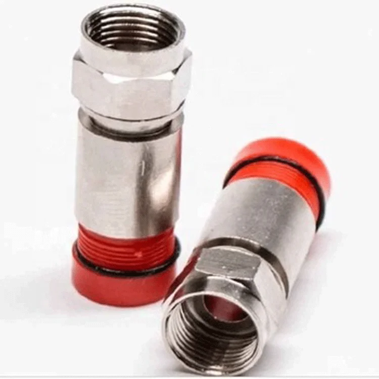 

RACT waterproof Red F Connector compression for RG6 cable best price