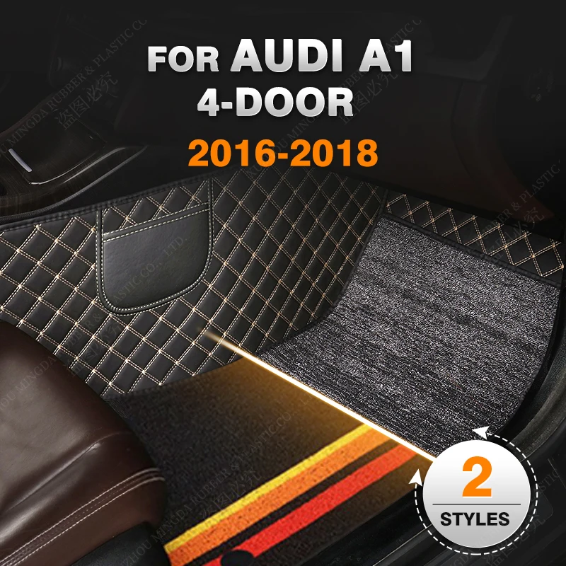 

Стильные двухслойные автомобильные напольные коврики для AUDI A1 2016 2017 2018, индивидуальные автомобильные накладки на ножки, аксессуары для интерьера