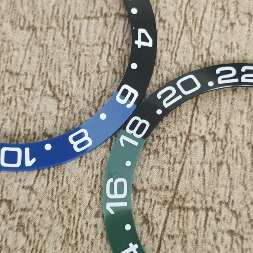 38MM Watch Bezel Insert  Monochrome Two-tone Ceramic Bezel Opening 38MM Outer Diameter 30.5MM Inner Diameter Fits 40MMSUB Case