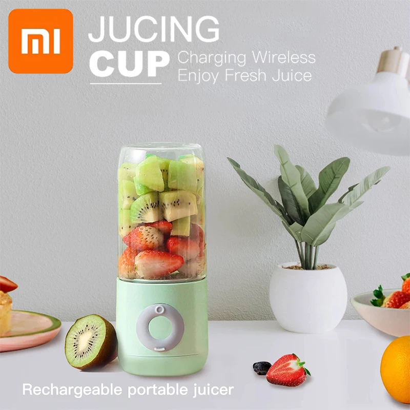 

XIAOMI Electric Juicer Smoothie Blender Cup 500ML USB Wireless Rechargeable Home 6 Knife Mixer Juicers Cup For Sport