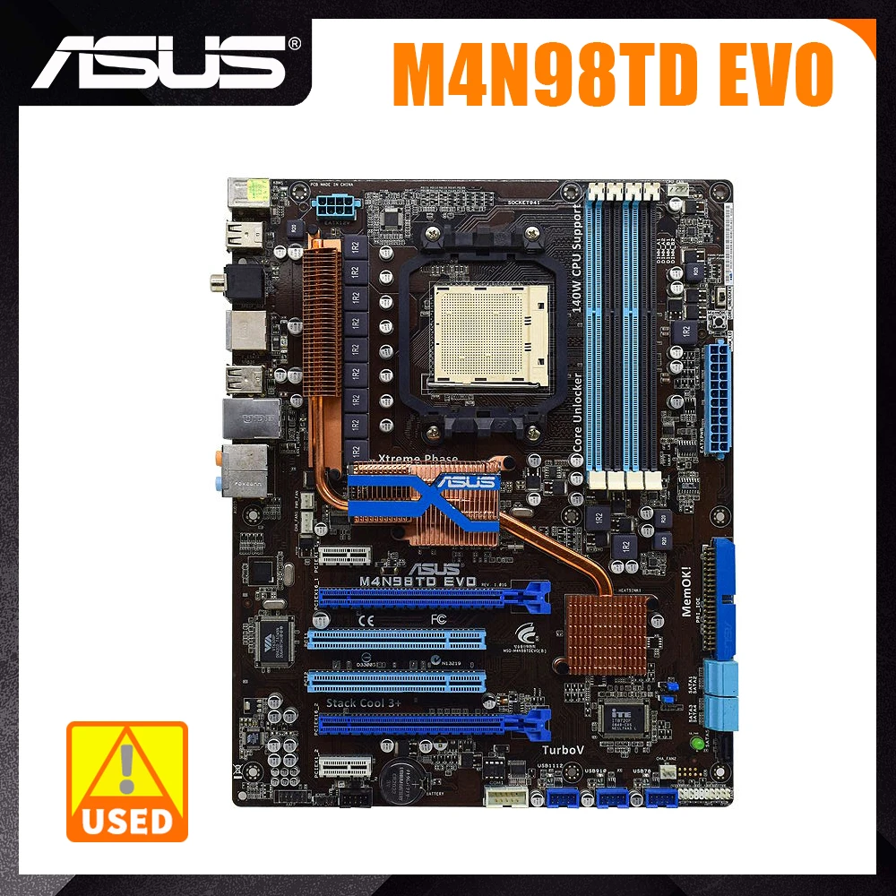 

ASUS M4N98TD EVO Motherboard AM3 Motherboard DDR3 NVIDIA nForce 980a SLI PCI-E X16 16GB ATX Support Phenom II/Athlon II Cpus