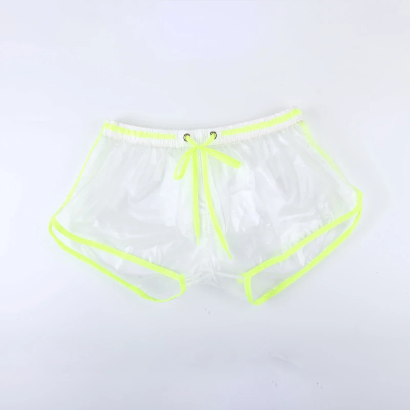 

AIIOU Sexy Men Underwear Boxers Shorts Gay Sissy Panties See Through Transparent Ice Silk Male Underpants Men's Underwear Boxer