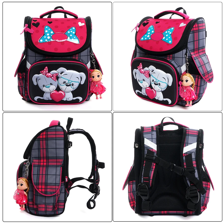 Kids Brand Grade 1-3 Beautiful 3D Cartoon School Bags for Children Orthopedic W-2007 Backpack Fashion Schoolbag Mochila Infantil