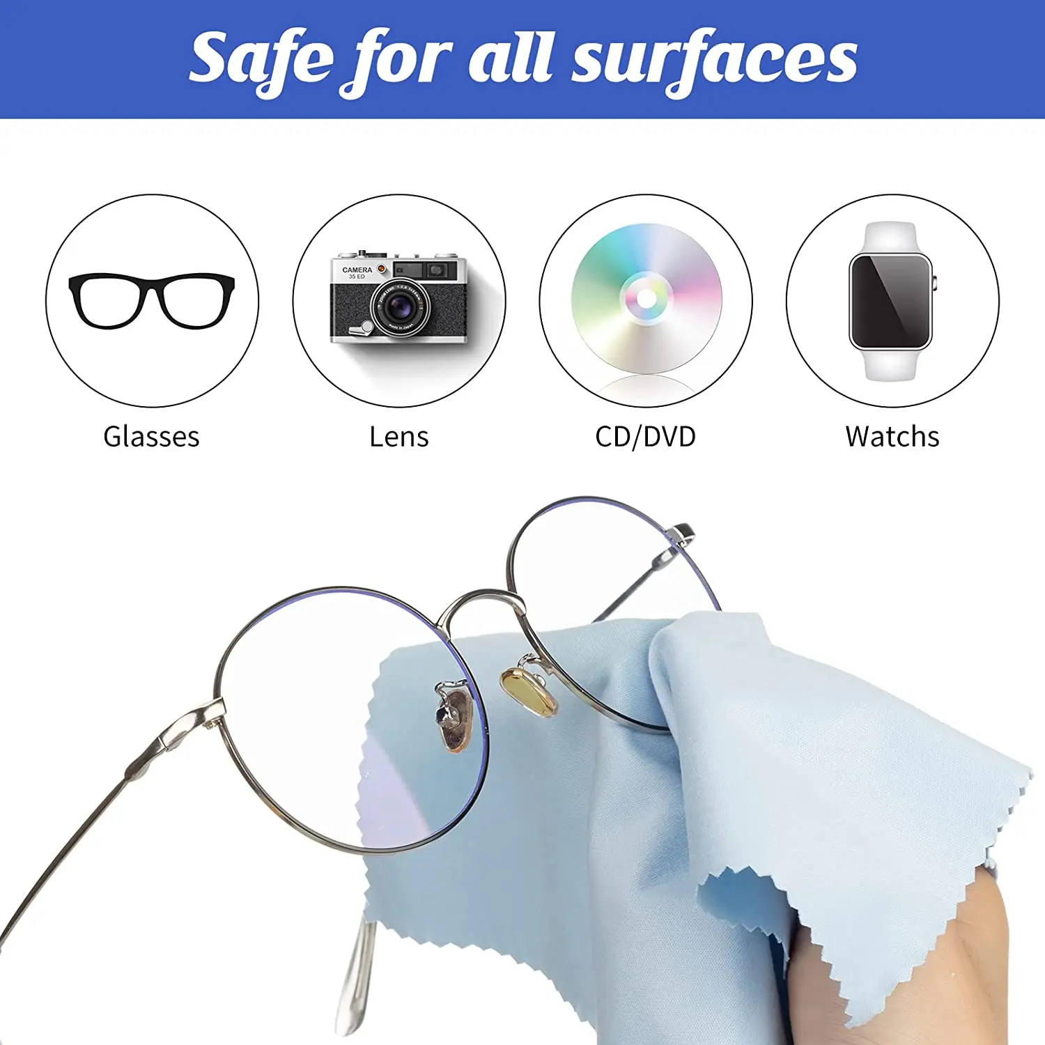 25Pcs High-quality Microfiber Glasses Cleaning Cloth Lens Glasses Cleaner Mobile Phone Screen Cleaning Wipes Eyewear Accessories images - 6