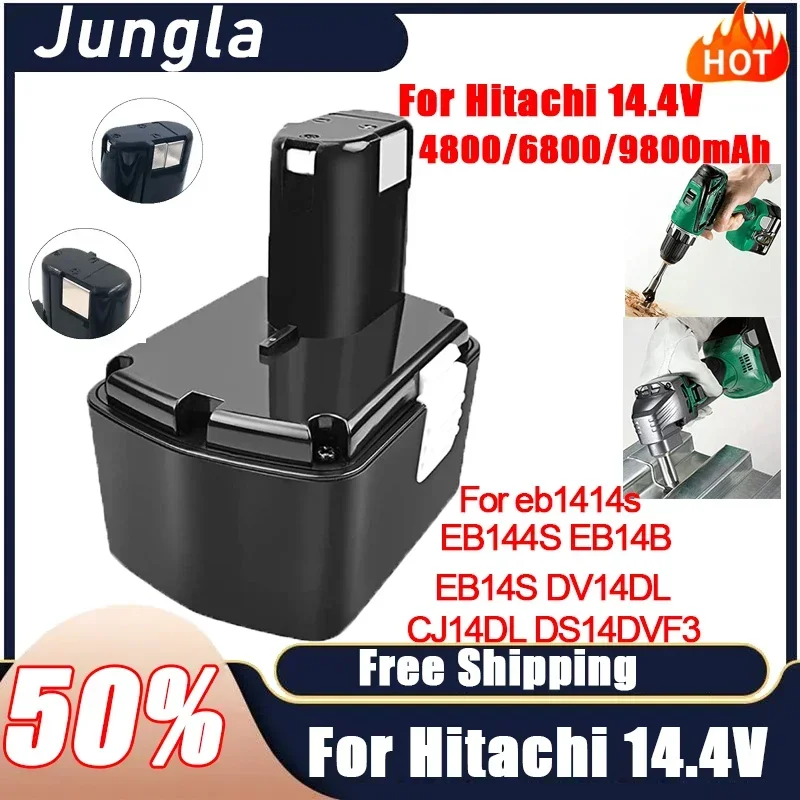 

Free shipping For Hitachi 14.4V 9800mAh Ni-Mh Battery Electrical Accessories EB14S DV14DL CJ14DL DS14DVF3 Rechargeable Battery