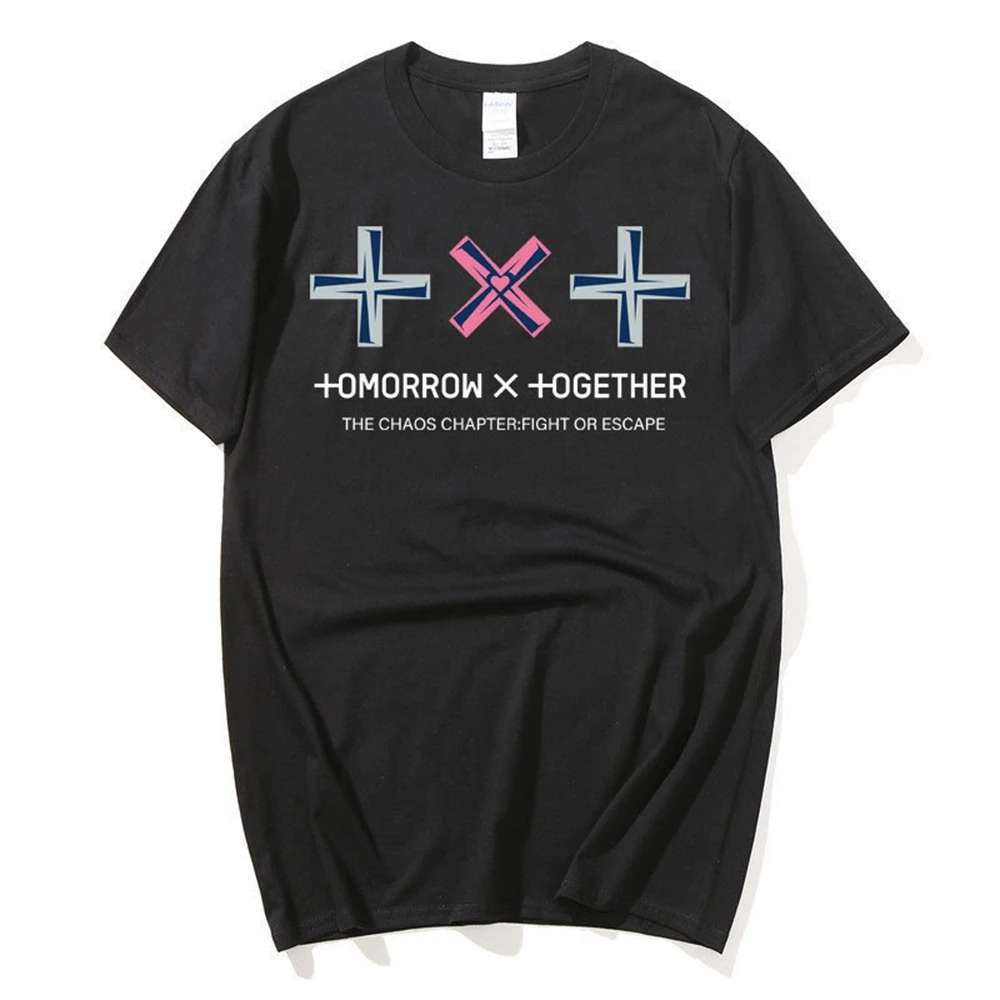 

Женская Футболка KPOP TXT в стиле Харадзюку, летняя уличная одежда с круглым вырезом и надписью, мужская повседневная хлопковая футболка с коротким рукавом, топы Y2k