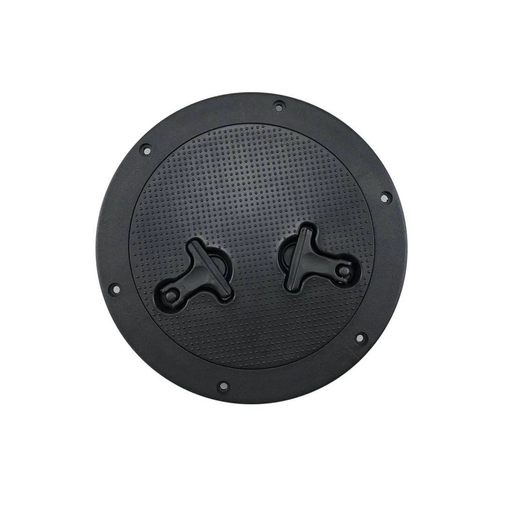 

Round Inspection Hatch Cover 8 Inch Black ABS Hatch Cover Twist Screw Out Deck for Boat Yacht Marine Access Hatch