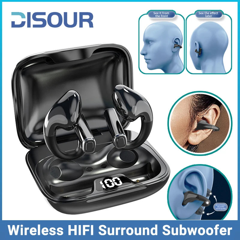 

Sport Wireless Headphone HIFI Surround Subwoofer Bluetooth 5.3 TWS Earphone Ear-Clip Comfortable To Wear Bone Conduction Concept