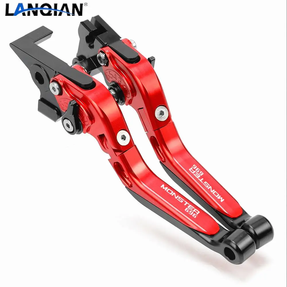 

Motorcycle CNC Accessories 696MONSTER Adjustable Extendable Foldable Brake Clutch Levers For DUCATI 696 MONSTER 2009 2010-2014