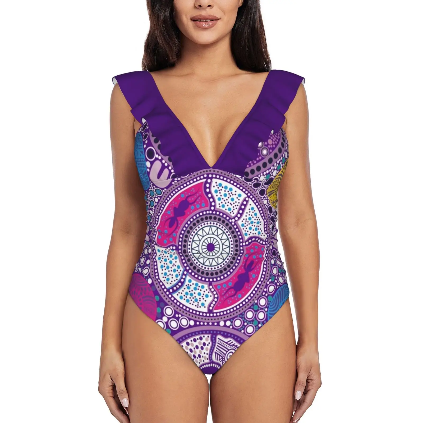 

Благодаря ей мы можем сделать слитный купальник с рюшами, женский купальник, монокини с пуш-ап, сексуальный купальный костюм с принтом