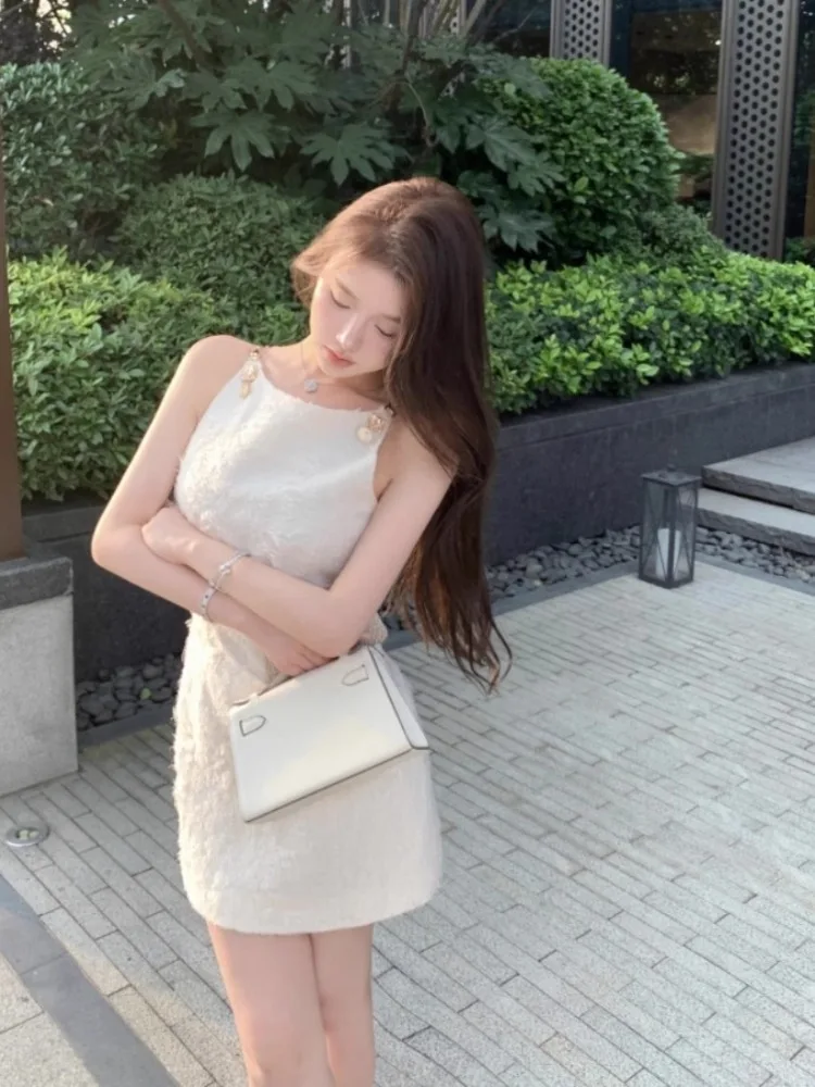 Платье Ezgaga женское без рукавов элегантное модное мини-платье с цветами яркое