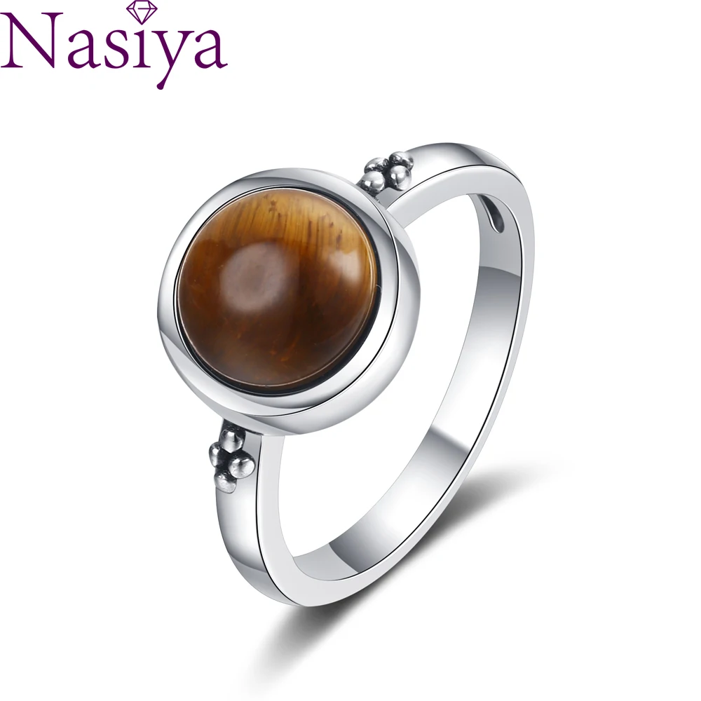 

925 Sterling Silver Ring Amethyst Moonstone Tigereye Ring Jewelry for Women Anniversary Engagement Wedding Gifts Elegant