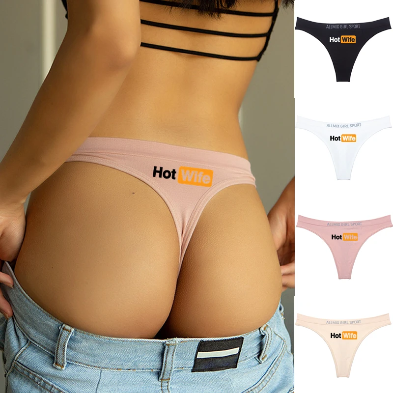 

New Women's Panties Hot Wife Letters Women's Underwear Sports Fitness Seamless Girl's Underwear Low Waist Traceless Ladies Brief