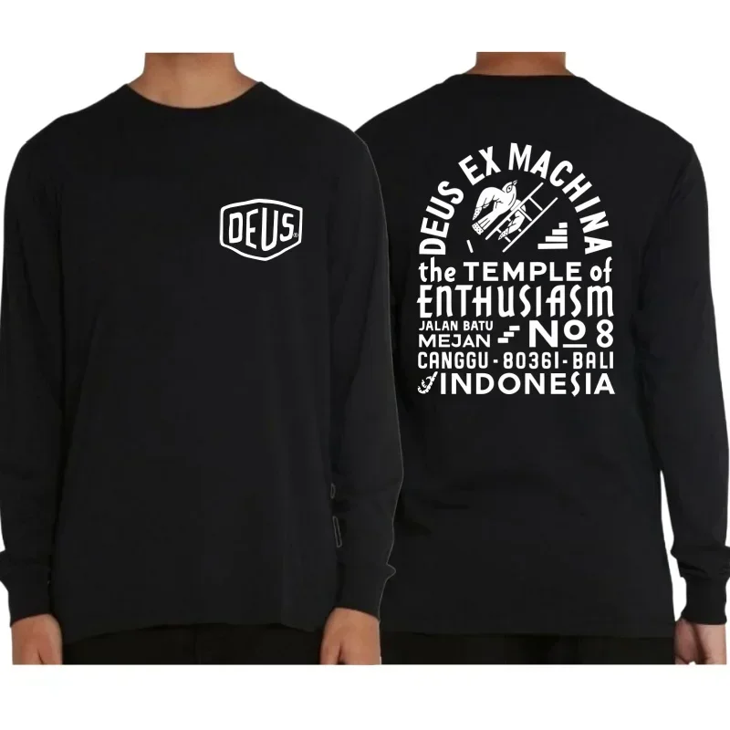 Y2K DEUS EX MACHINA модная футболка с длинными рукавами и буквенным принтом для мужчин