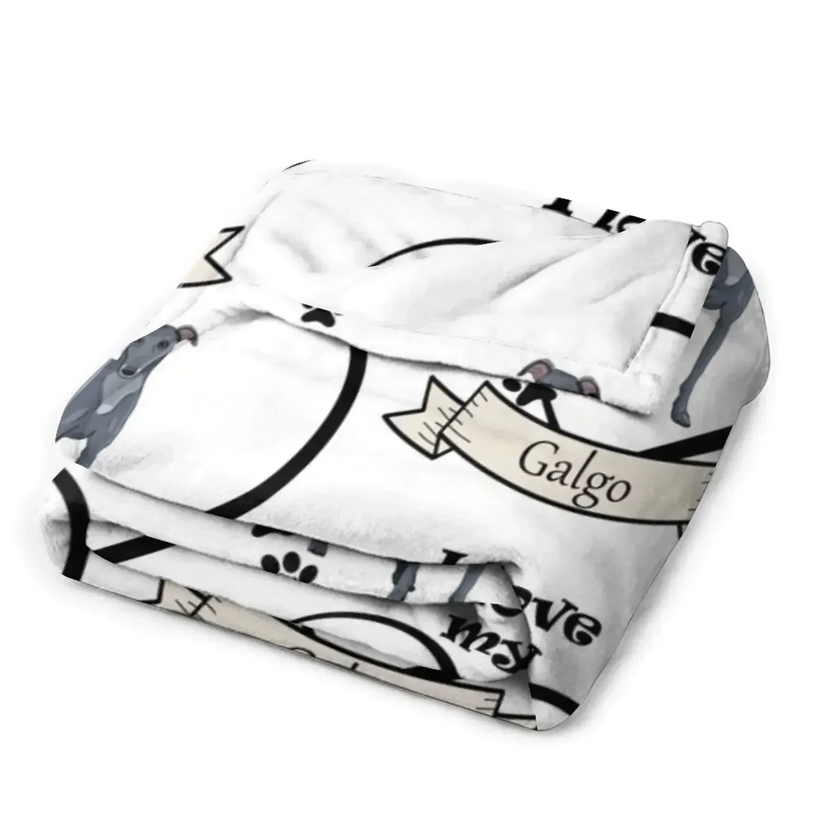 Серое борзая (гаго) Декоративное одеяло Винтажные мягкие декоративные одеяла для