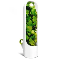 new kitchen herb keeper and herb storage container tool vanilla keep fresh cup keeps greens and vegetables fresh for 2x longer