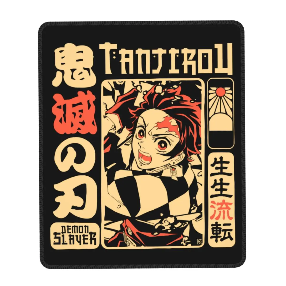 

Винтажный коврик для мыши, рассекающий демонов, Нескользящий Резиновый коврик для мыши, геймерский компьютерный коврик для мыши Kimetsu no Yaiba ...