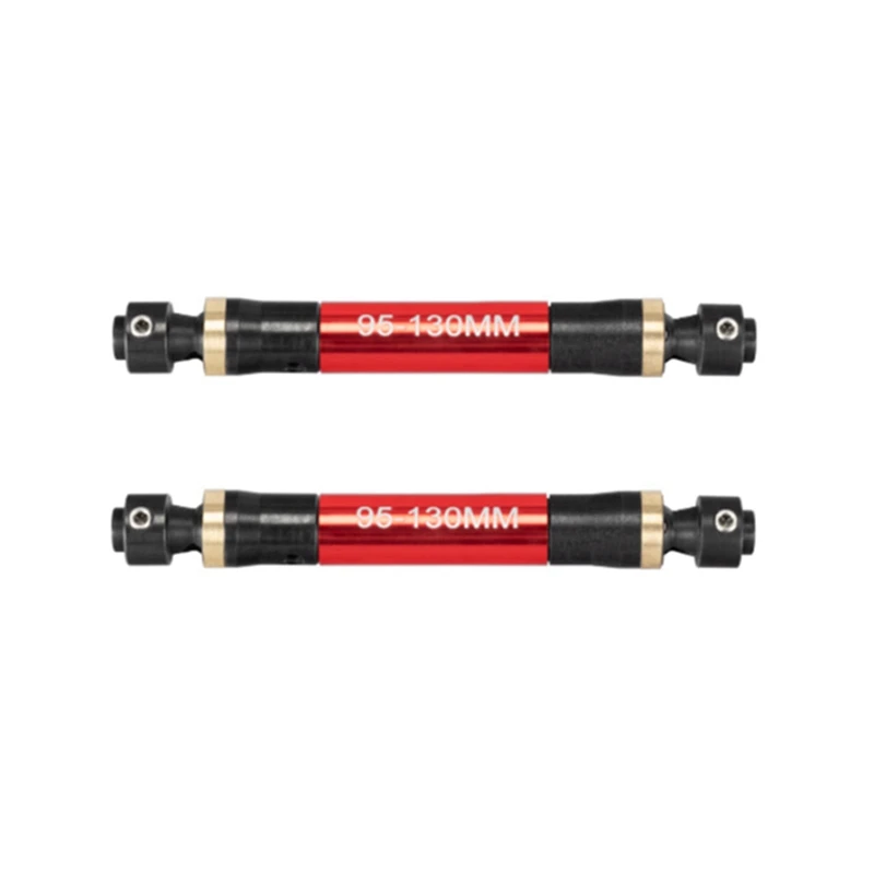 

2PCS 1/10 RC Crawler Car Metal Universal Drive Shaft 95-130Mm Heavy Duty CVD For Axial SCX10 II III 90046 Wraith RR10