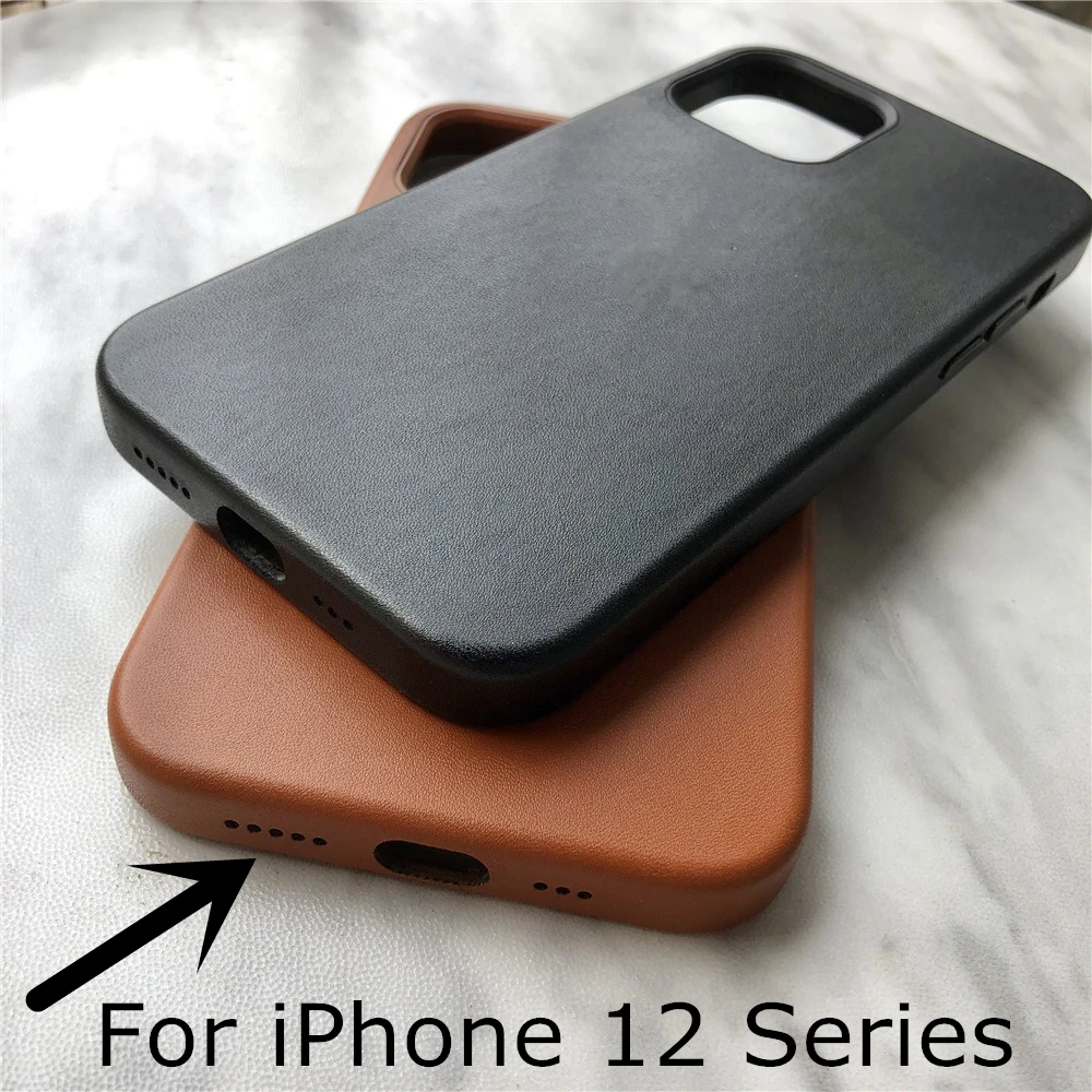Официальный кожаный чехол Magsafe для Apple iPhone 12 Pro Max 12pro iPhone12 магнитный беспроводной