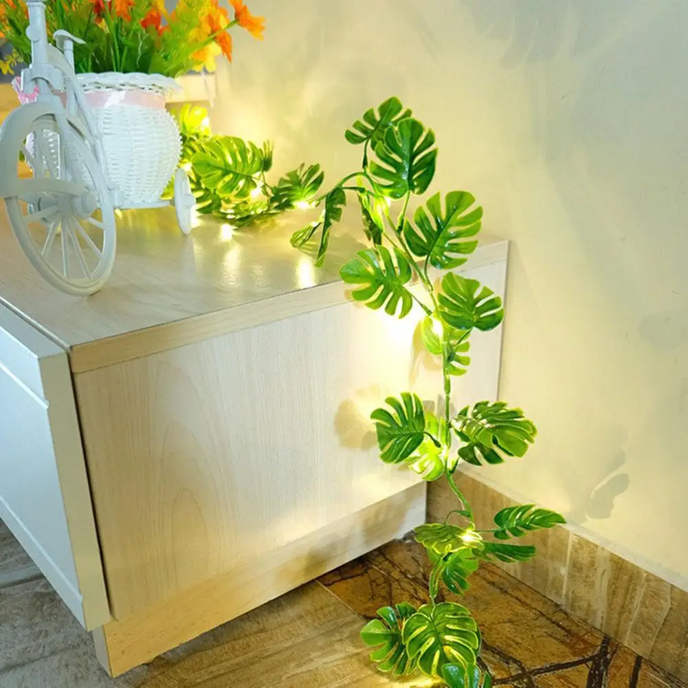 

Solar Ivy String Lights LED Outdoor Artificial Vine Lights Garland Fairy String Plant Lamp New Maple Leaf Green Rattan String