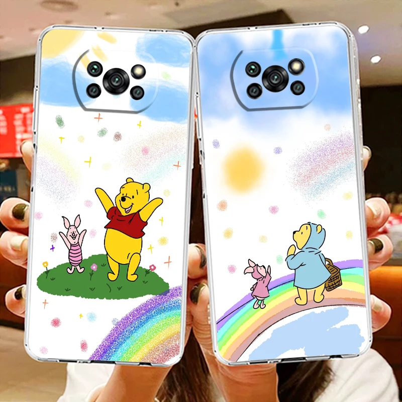 

Transparent Phone Case For Xiaomi Poco X4 X3 X2 NFC F4 F3 F2 GT M5s M4 M3 M2 Pro C50 C40 C3 Disney Winnie Pooh Cartoon Cover