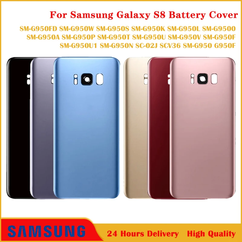 

New For Samsung Galaxy S8 G950 G950F Battery Back Cover Rear Door 3D Glass Panel Housing Case Adhesive Replac
