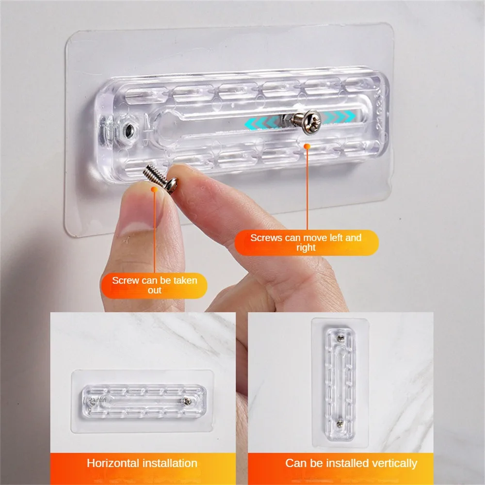 1/3/5 шт. липкий настенный крючок прочный клей переменное расстояние двойное