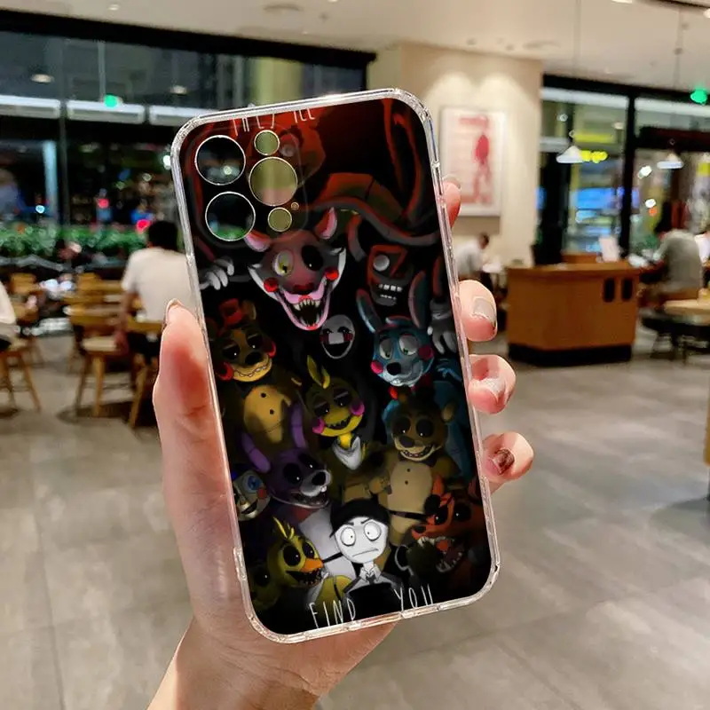 Чехол для телефона Fnaf Animatronics прозрачный iphone 13 12 11 Pro Max Mini X XR XS MAX 7 8 6s plus чехлы с