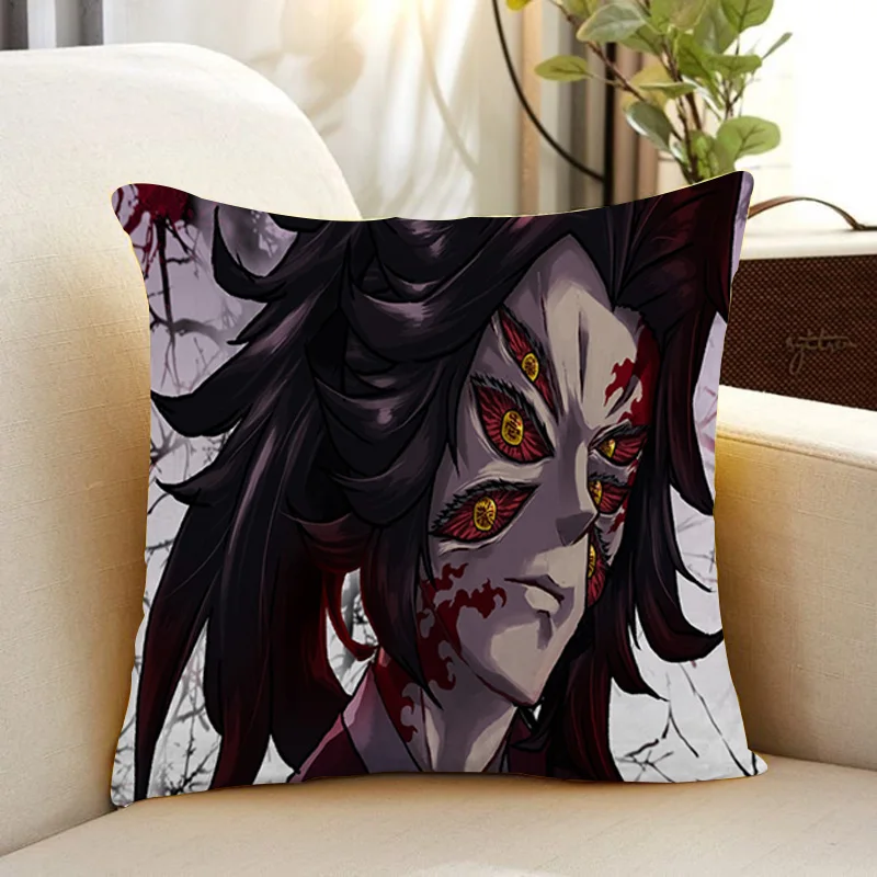 

Demon Slayer Kimets Cushion Cover Short Plush Pillow Covers Decorative Pillowcases for Pillows Decor Home Car Sofa Pillowcase