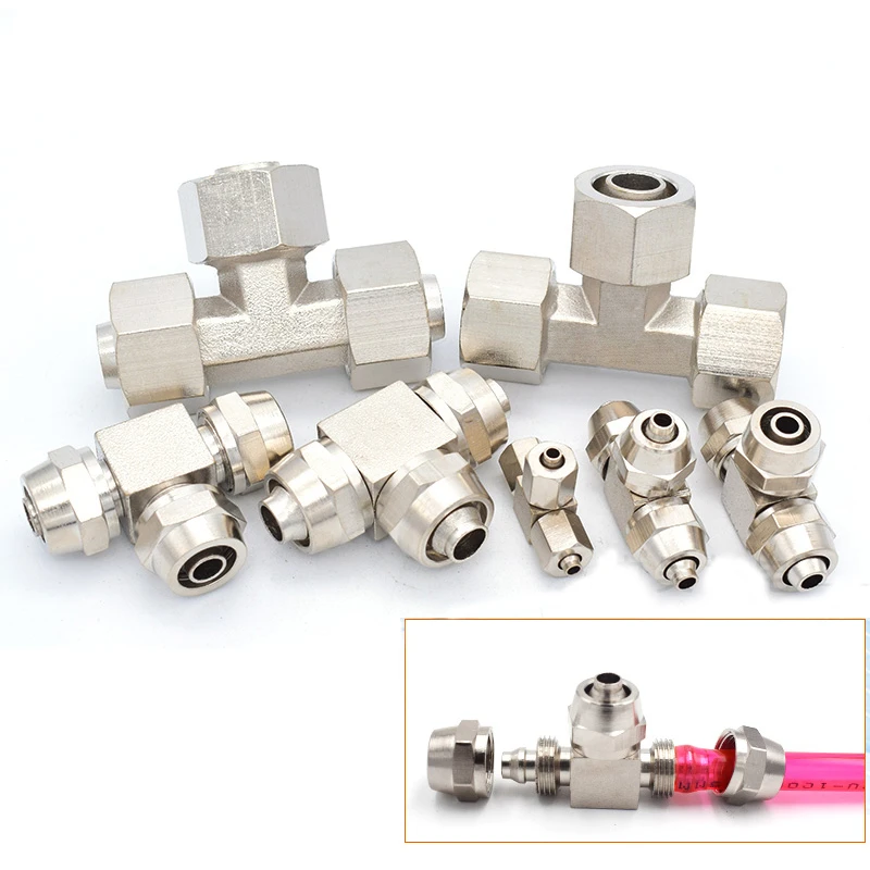 

Copper Plated Nickel Pneumatic Air Quick Connector For Hose Tube OD 4MM 6 8 10 12 14 16MM Fast Joint Connection KPV KPE PM PZA